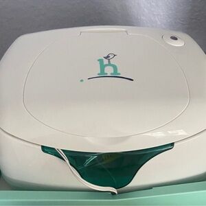 Hatch White and Green Baby Wipes Dispenser